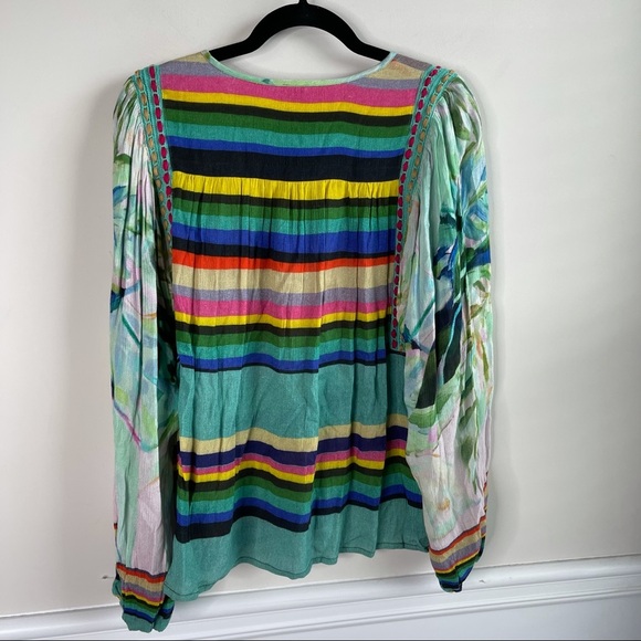 Anthropologie blank elouera boho peasant printed blouse size XS - Picture 7 of 7